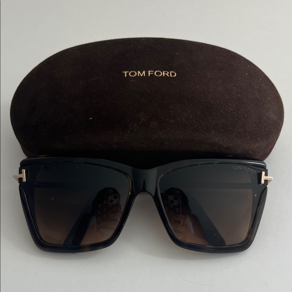 Tom Ford Brown and Gold Sunglasses